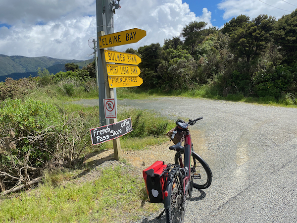 Cycling French pass and elaine bay Marlborough sounds