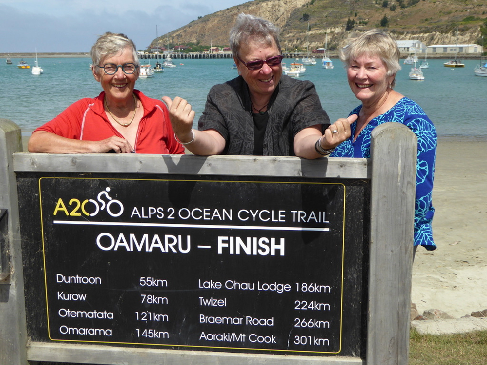 Alps to Ocean Cycle trail - the end of the trail in oamaru